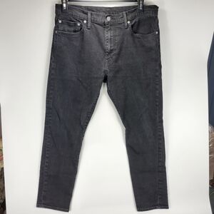 Levis 512 Straight Leg Denim Jeans Pants Mens 36x30 Black Casual Punk Grunge